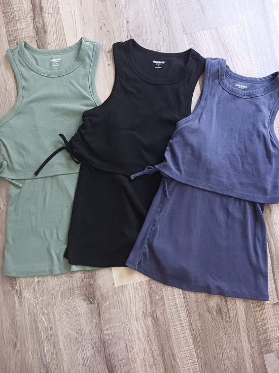 Old Navy Tops - 3 | Old Navy Cotton Nursing Ribbed Side-Tie Tank